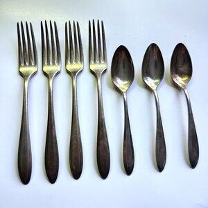 Community Plate Patrician Pattern Flatware Forks Spoons Art Deco Silverplate